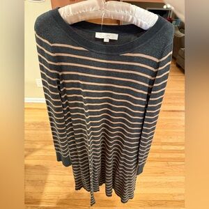 LOFT Striped Sweater Dress Size Large